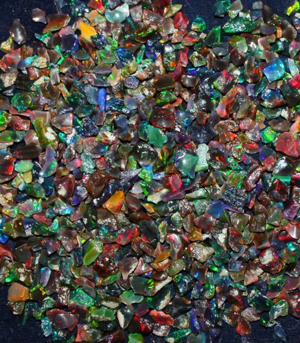 Natural Ethiopian Polished Black Opal Rough, Multi Fire black opal raw 100 Ct - Picture 9 of 11