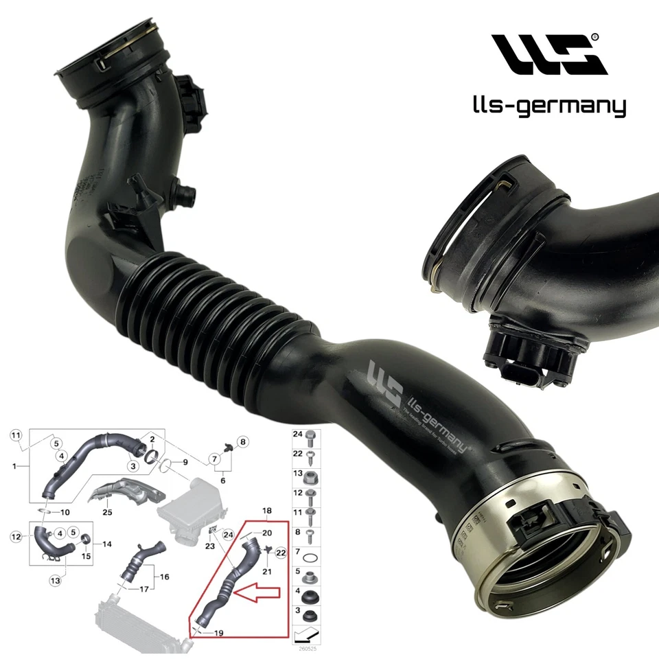 Ladeluftleitung für BMW 2er (F22, F87) Coupe M2 / M135i / xDrive 13717604033