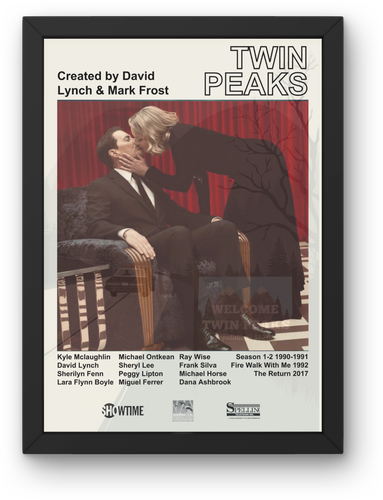 Twin Peaks Poster A1-5 Frame Option David Lynch Dale Cooper Laura Palmer FBI - Imagen 5 de 6