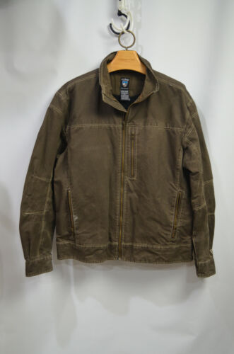 Chaqueta Kuhl para Hombre con Cremallera Vintage Patina Dye ESPRESSO Abrigo Pesado de Algodón Lana L NUEVO - Imagen 3 de 8
