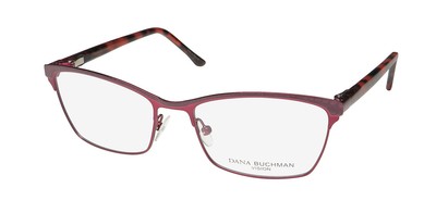 NEW DANA BUCHMAN MARLEE EYEGLASSES GA WOMENS FULL-RIM RED METAL & PLASTIC CAT