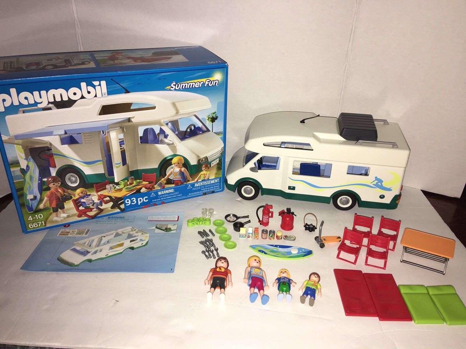 Indlejre købe pris Playmobil Summer Fun 6671 Motorhome Camper Van complete with box | eBay