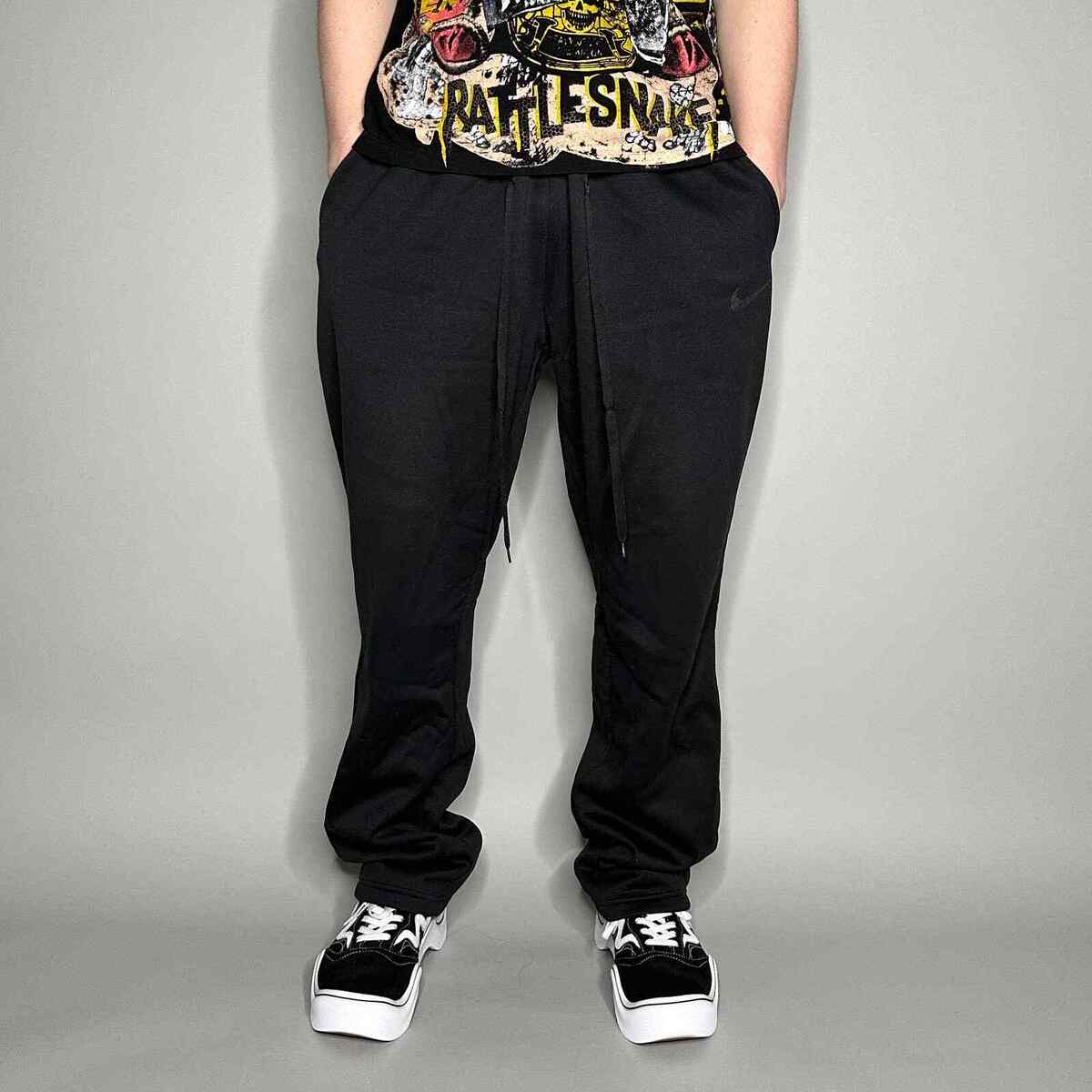 Nike Sweatpants Mens 2XL Jet Black Polyester Subtle Swoosh Nike Sweatpants Mens 2XL Jet Black Polyester Subtle Swoosh