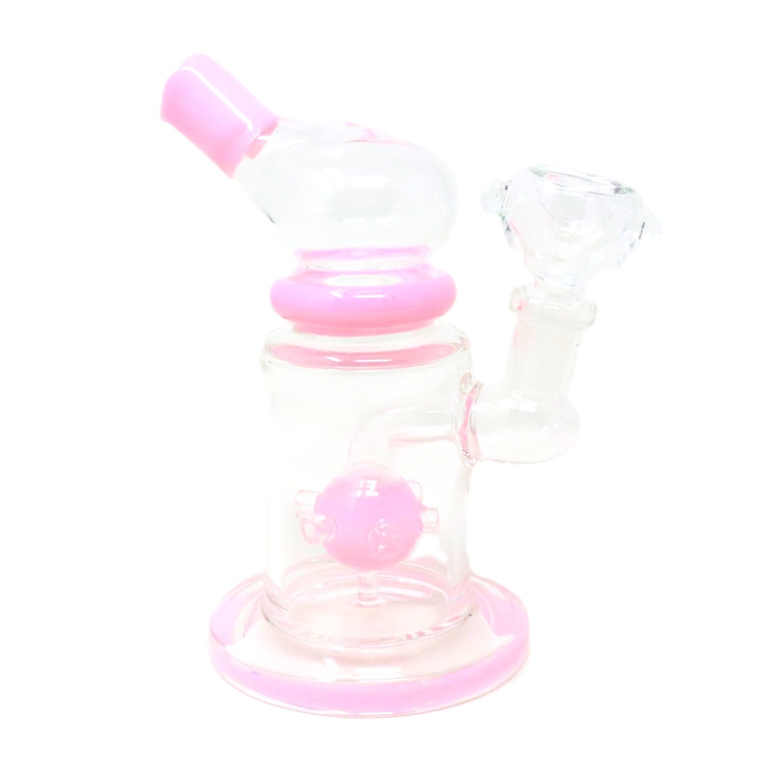 6" Milky Pink Matrix Percolator 14mm Compact Glass Bong Smoking Water Pipe R2
