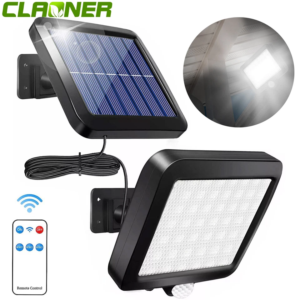56 LED Solarleuchte Solarlampe mit Bewegungsmelder Außen Sensor Fluter Strahler
