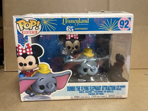 READ NOTES Funko Pop Rides Dumbo Flying Elephant Minnie Mouse 92 Disneyland 65th