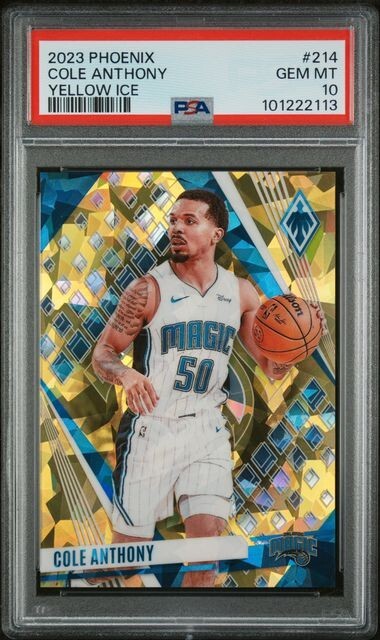 NBA PSA10 ルーキー コールアンソニー cole anthony 2023 Phoenix Cole Anthony YELLOW ICE #'d/175 PSA 10 GEM #214