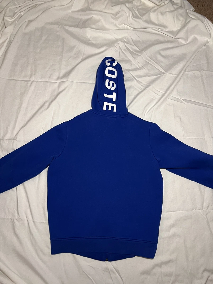 Royal blue online lacoste hoodie