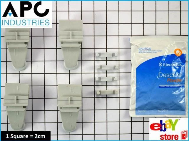 KIT RUEDAS CESTA LAVAVAJILLAS WESTINGHOUSE SIMPSON DISHLEX GENUINO 0238477064K Foto 2 de 2