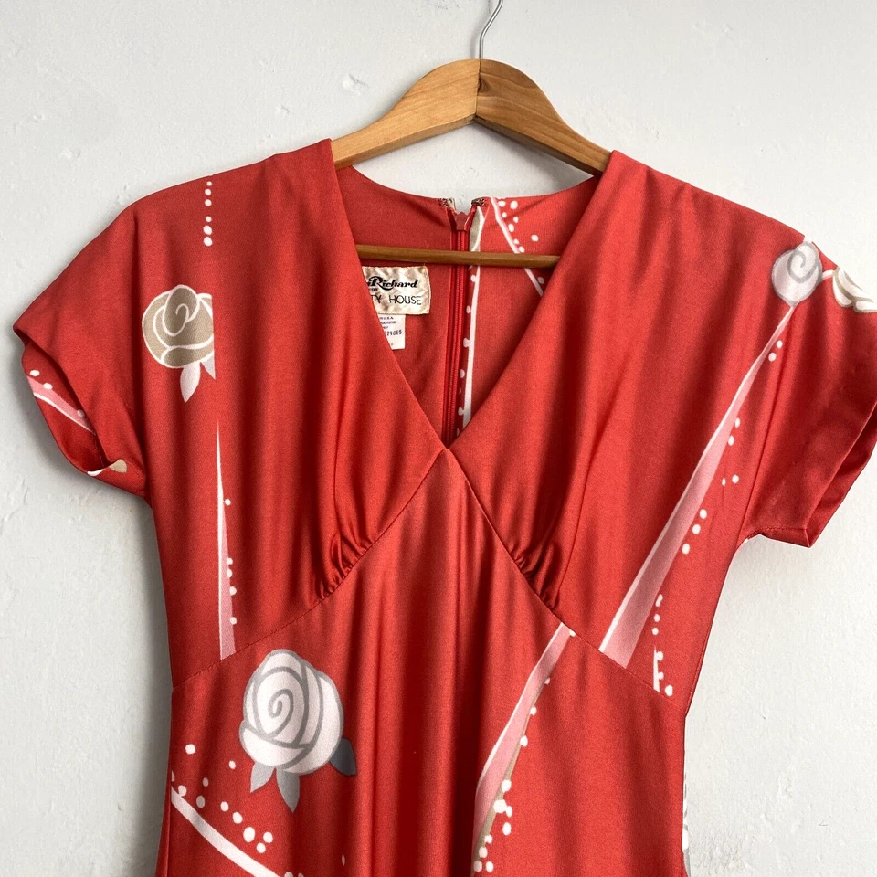 Maxi Vestido Hawaiano Floral Tori Richards For Liberty House Vintage Talla 6 Foto 3 de 4