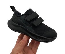Nike Star Runner Toddler Boys Slip-on Sneakers Size 6 Solid Black Lightweight