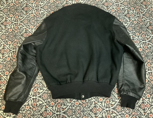 Giacca di pelle Golden Bear nera Varsity taglia L ASU Arrow Electronics - Foto 6 di 6