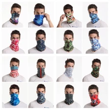 Multi-Use Elastic Silky Face Mask Tube Bandana Cover Neck Gaiter Scarf Bandanna 
