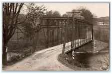 c1910's Dirt Road Bridge Johnsonville New York NY RPPC Photo Antique Postcard