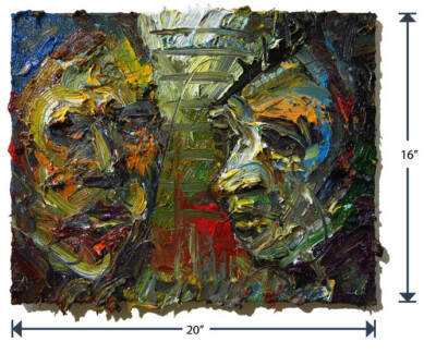 PORTRAIT OIL PAINTING OUTSIDER IMPRESSIONIST ART SIGNED ABSTRACT ORIGINAL UNIQUE