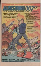 1983 "James Bond OO7" Video Games Victory Games Inc Comic Magazine Ad