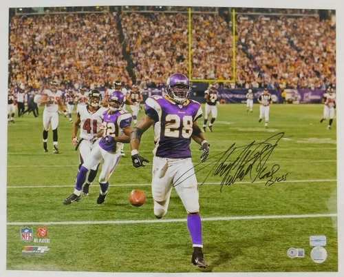 Adrian Peterson Signed Minnesota Vikings 16x20 Photo Beckett COA OU Sooners