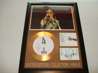 MICHAEL JACKSON   SIGNED  DISC  FRAMED  989