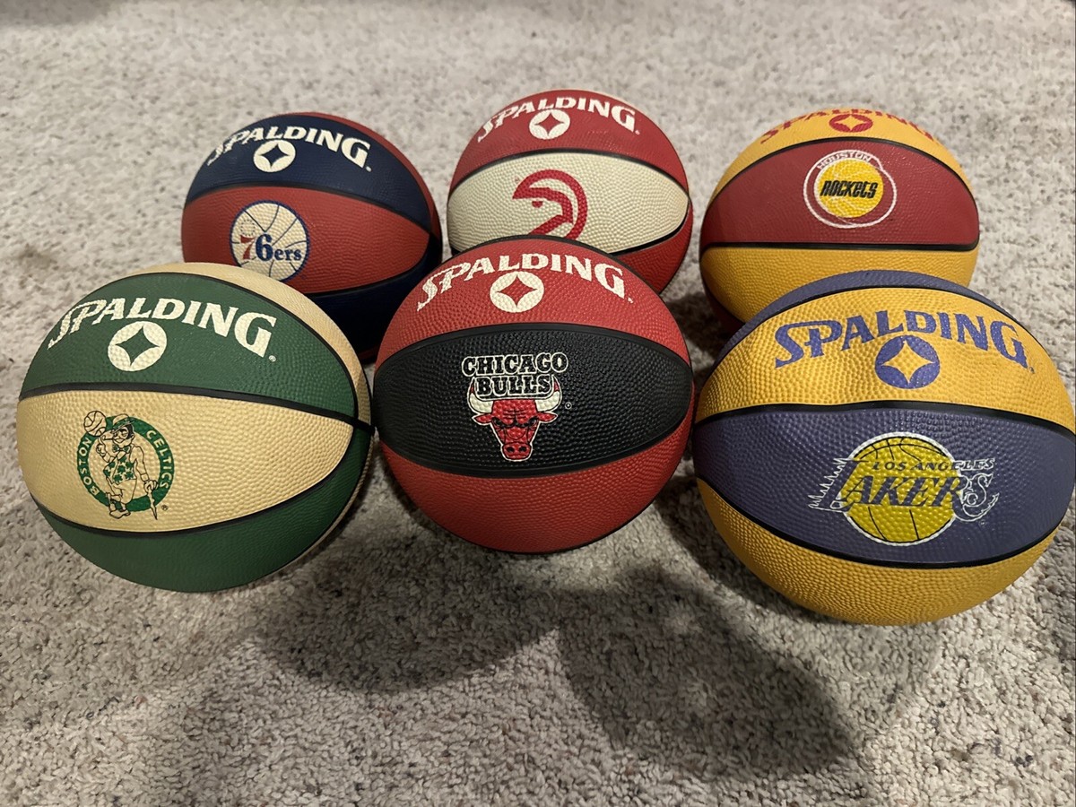 Spalding Vintage 90s NBA Mini Basketball Lot 6 Chicago Bulls