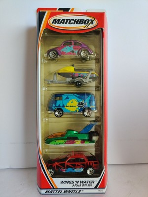 2000 Mattel Matchbox WINGS 'N WATER 5-pack Gift Set 1:64 Diecast ? Sealed