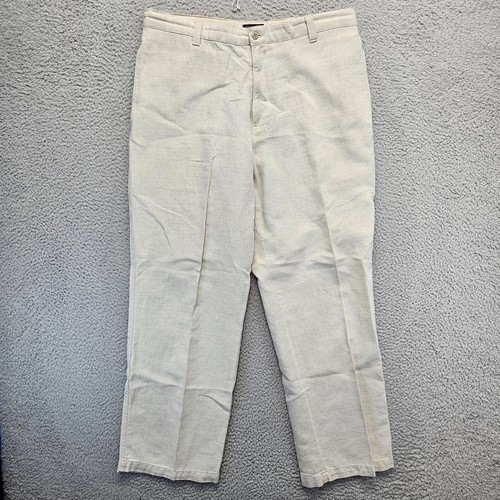 Dockers Khakis Two-Pleated Linen and Cotton Pants, Men's Size W35 linen black type Vintage Second Hand main image 1