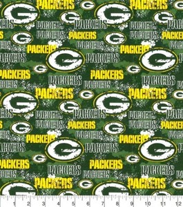 Green Bay Packers Nfl Cotton Fabric 1 4 Yard 9 X 44 Free Shipping Ebay