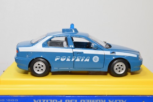 B63 1:24 BBURAGO BURAGO 0185 185 ALFA ROMEO 156 BLU POLIZIA MIB RARO! - Foto 8 di 16