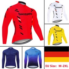 Radfahren Herren Winter Radtrikot Langarm Fahrrad Volle Reißverschluss Trikots