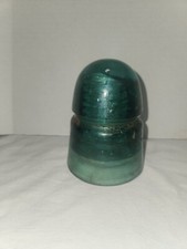 Green Glass Insulator Cup Made in USA