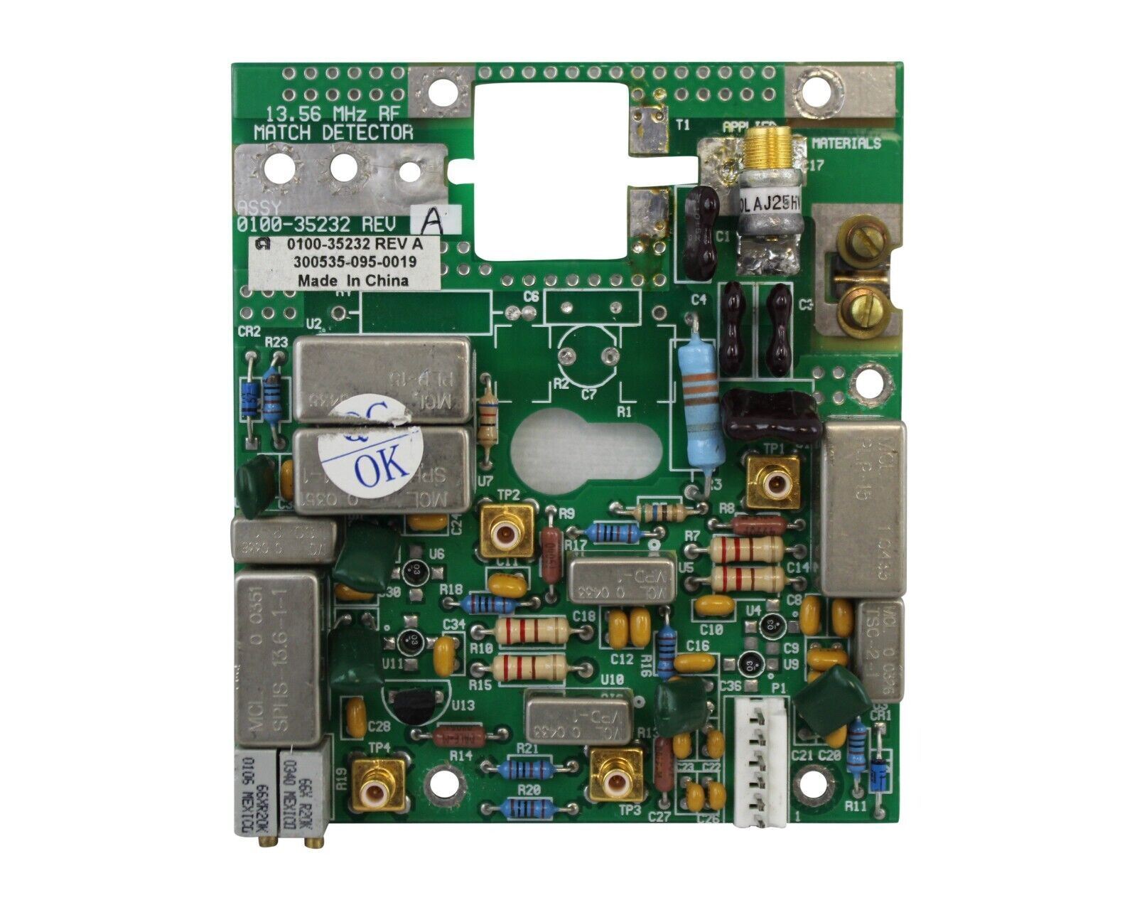 AMAT APPLIED MATERIALS 0100-35232 REV A PCB 13.56 MHZ RF MATCH DETECTOR