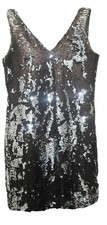 PRIMARK Stunning SILVER FULLY SEQUINNED LADIES Luxury BODYCONE Party dress BNWT6