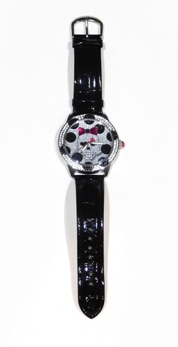 Betsey Johnson Glitzy Glam Skull Watch with Pave Crystal Accents - Picture 10 of 17