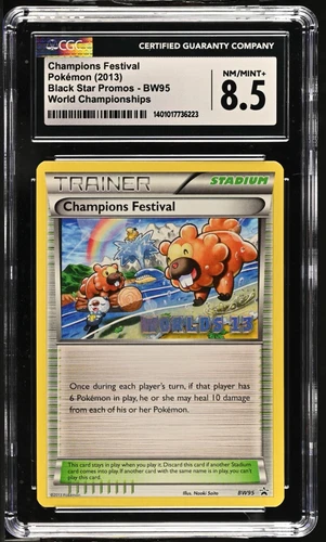 2013 Pokemon Champions Festival English Black Star Promo World BW95 CGC 8.5