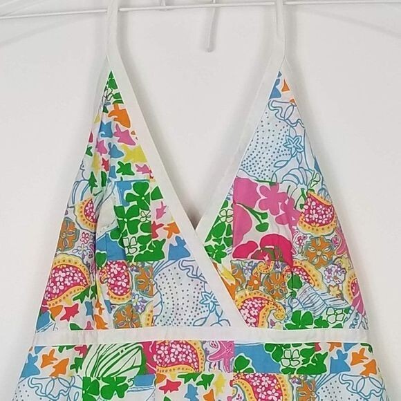 Lilly Pulitzer Preppy Patchwork Halter Dress - image 5