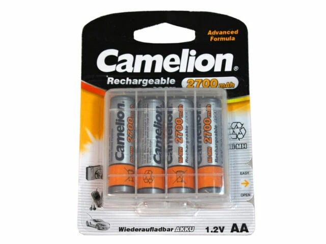 Camelion 1,2V 2700mAh AA Pack de 4 Piles Rechargeables Ni-MH (17027406)