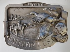 1991-1992 Limited Edition 1 Of 4000 Pintail Waterfowl USA Pewter Belt Buckle