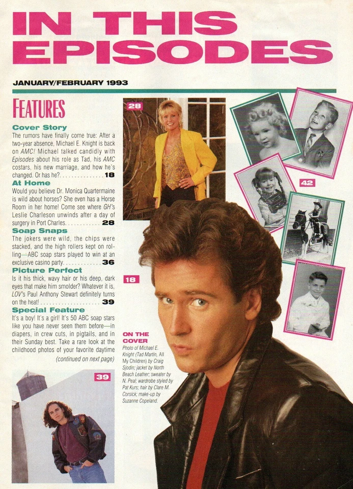 EPISODES Magazine February 1993 Michael E. Knight Paul Anthony Stewart Poster - Image 2 of 3