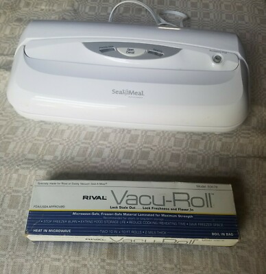 Rival Seal-A-Meal Vacuum Food Sealer VS107 Tested Works plus Rival  Vacu-Rolls