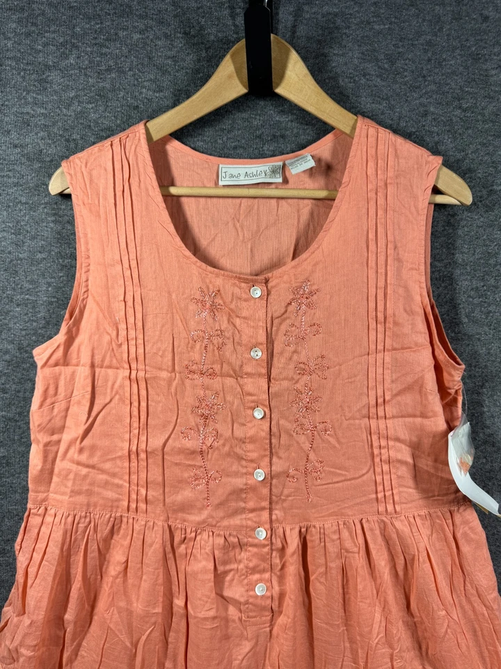 Nuevo con etiquetas Vestido de campo Jane Ashely en capas para mujer mediano M naranja adornado Foto 2 de 4