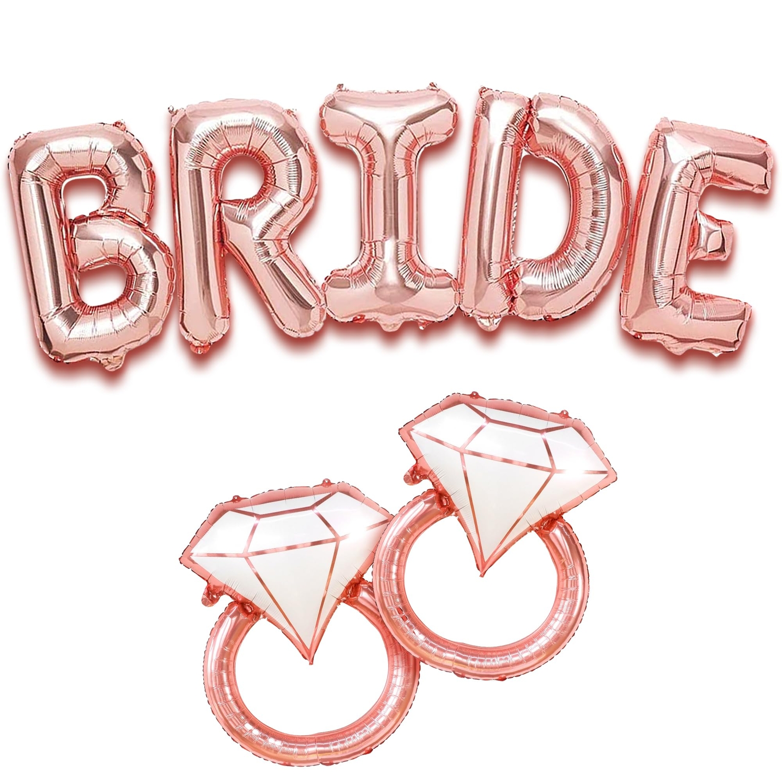 KatchOn Giant Rose Gold Bride Balloons - 40 Inch | Bachelorette Party Decorat...