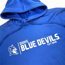 Duke Blue devils J2Sports Hoody Active Pullover Men M Blue Logo