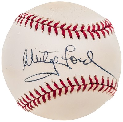 Whitey Ford Autographed Official AL 