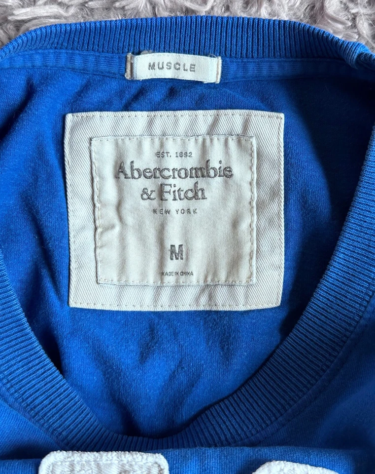 Tshirt bleu homme Abercrombie & Fitch homme taille M - Photo 4/4