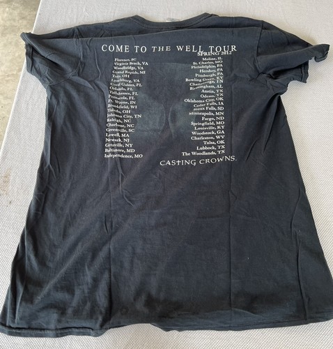Casting Crowns 2012 Come To The Well Tour Shirt Size Medium - Picture 2 of 3