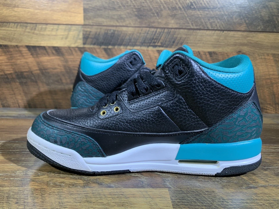 Nike Air Jordan 3 Retro GS Rio Teal Size 7Y - Image 3 of 4