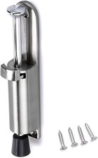 Kickdown Door Stop - Stainless Steel Easy Step Door Stopper, Spring Loaded Teles