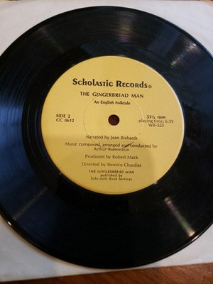 The Gingerbread Man 3 Billy Goats Gruff 7'' 33 1/3  Scholastic Records Rare 0672