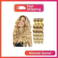 P27/613 Blonde Bundles Human Hair Loose deep wave Bundles 20 22 24 Inch Highligh
