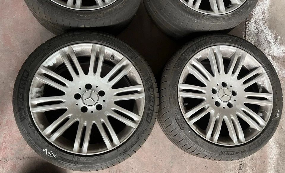 A2114015402 CERCHI IN LEGA 18” MERCEDES W211 EVO - COMPLETI DI GOMME - 8,5J - 9J - Imagen 3 de 4