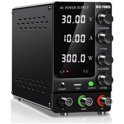 Advanced 30V 10A DC Power Supply with Intelligent Cooling & Output Control